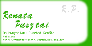 renata pusztai business card